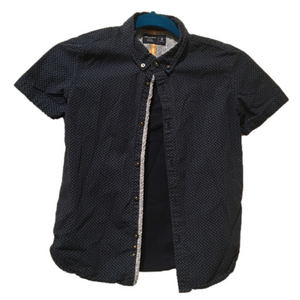 Cactus Boys Leaf Pattern Button Down Tee